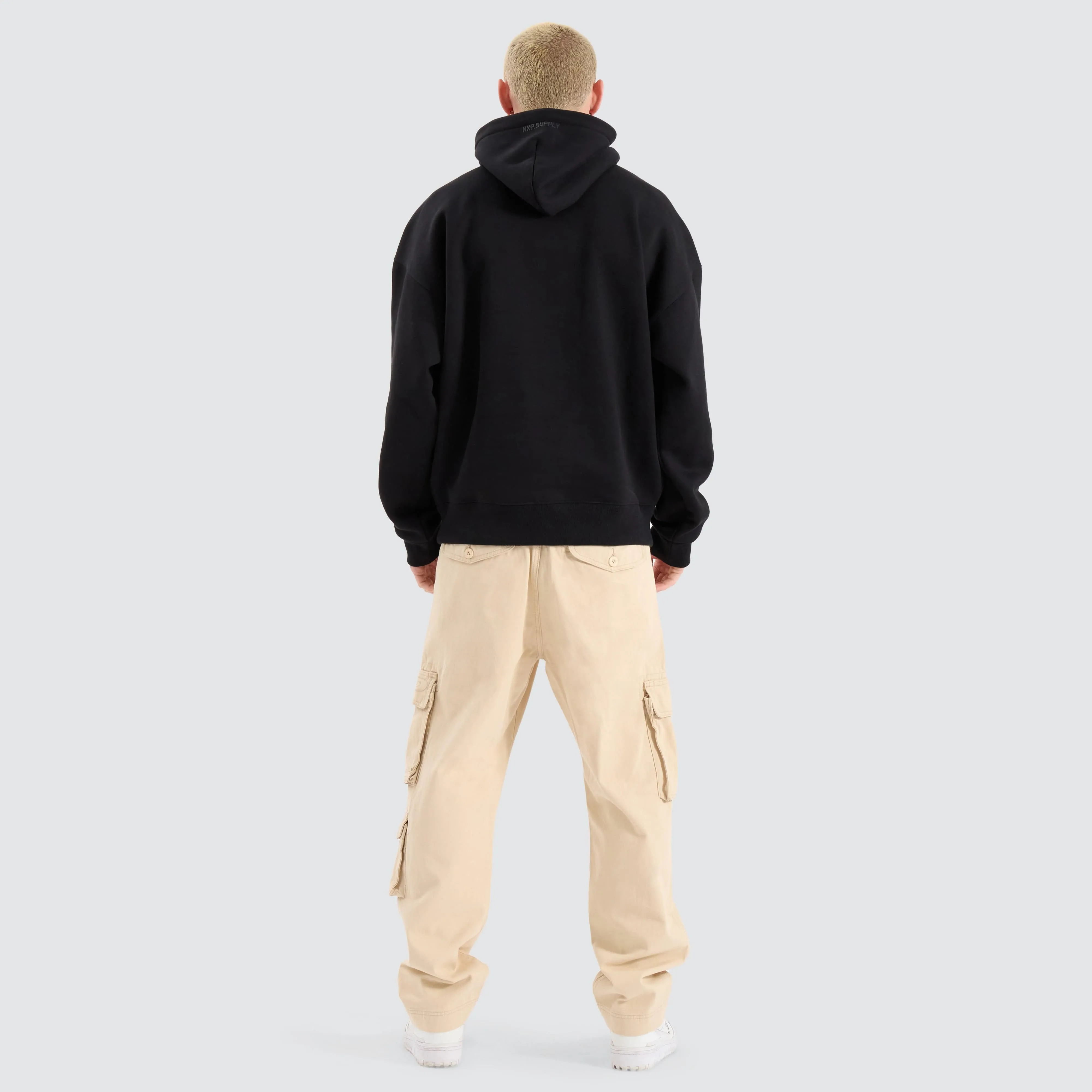 Airdrie Box Fit Hoodie Jet Black