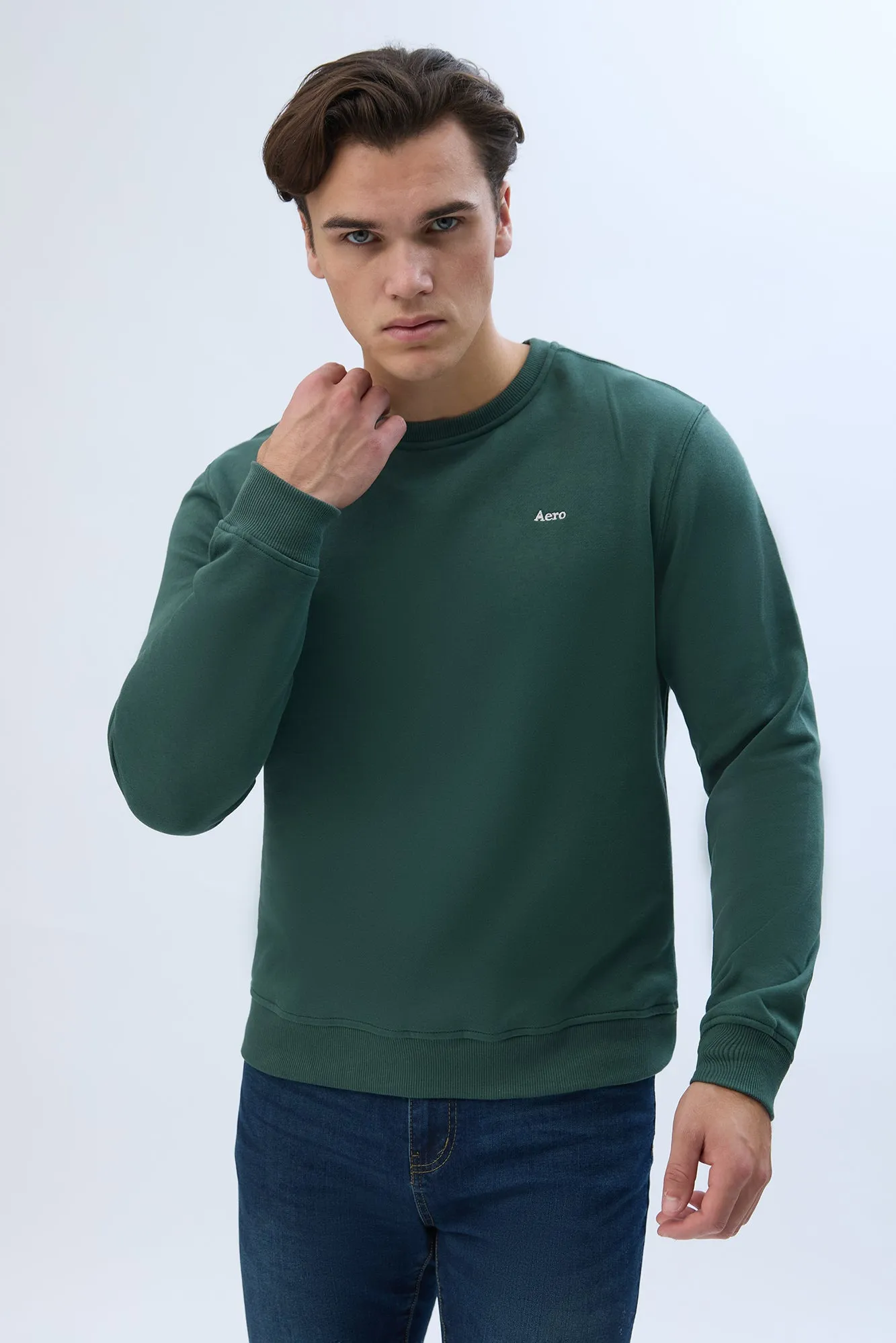 Aropostale Embroidered Crew Neck Sweatshirt