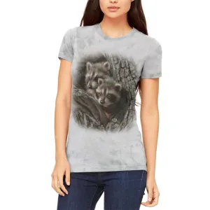 Baby Raccoons Tight Fit Juniors Soft T Shirt