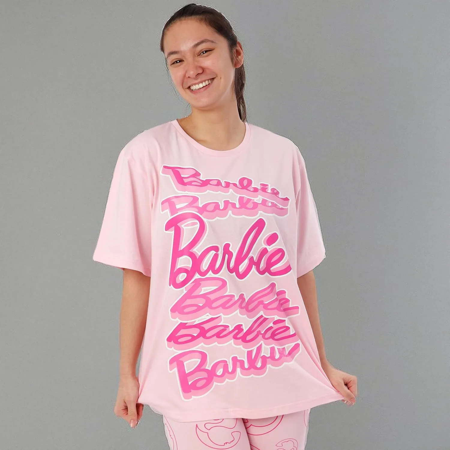 Barbie Pajamas For Women | Cotton Womens Pajama | Short Sleeve Ladies PJs | Sizes Small To XX-Large