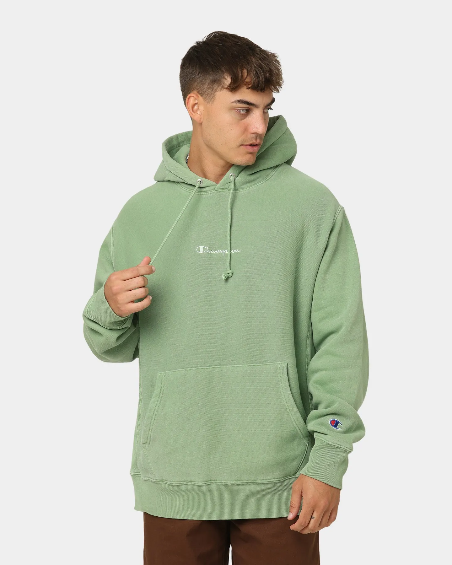 Champion Reverse Weave Garm Dye Hoodie Native Fern Green
