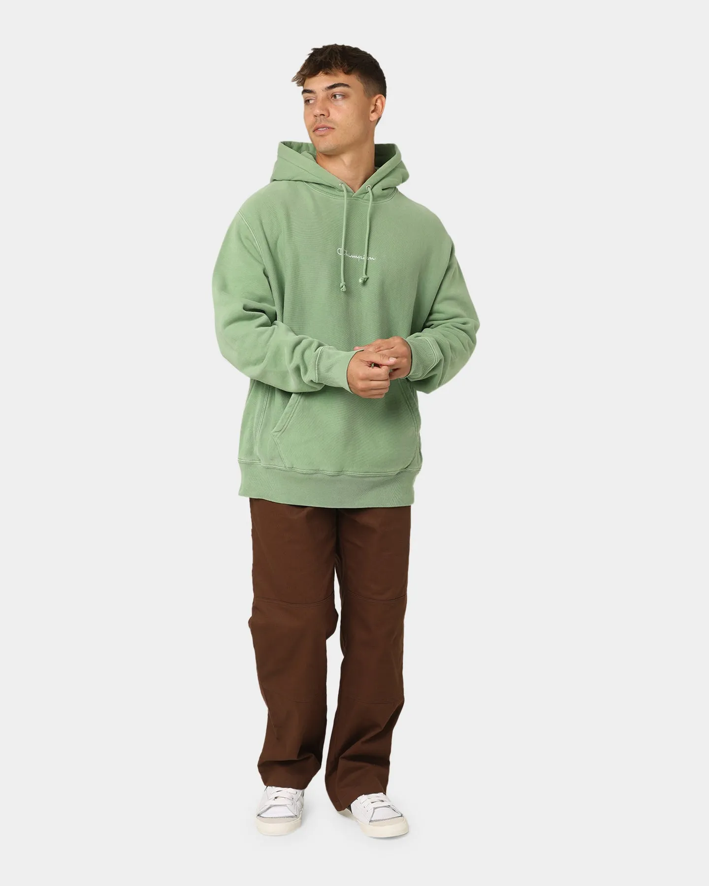 Champion Reverse Weave Garm Dye Hoodie Native Fern Green