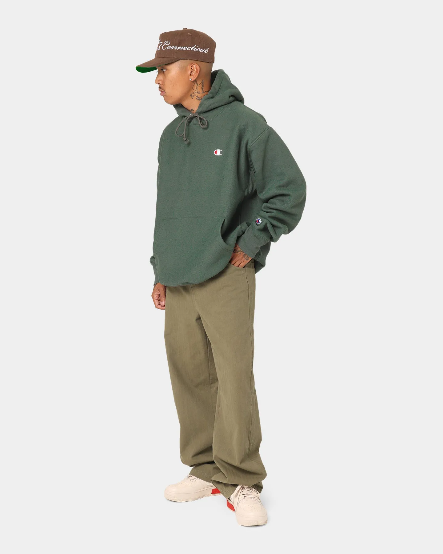 Champion Reverse Weave Hoodie Ground Green