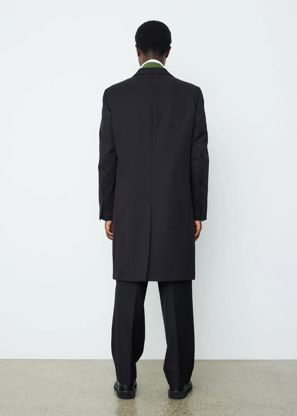 Classic Double Breasted Coat with Uniform Pockets