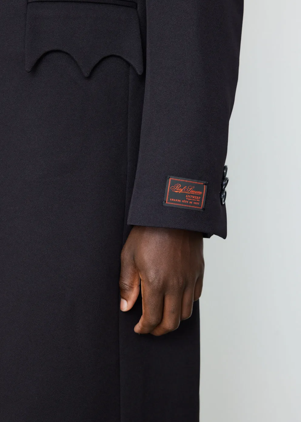 Classic Double Breasted Coat with Uniform Pockets