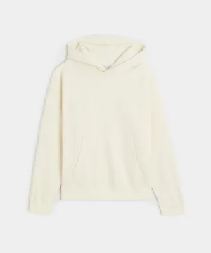 Cotton-Camelhair Fleece Hoodie in Vintage White