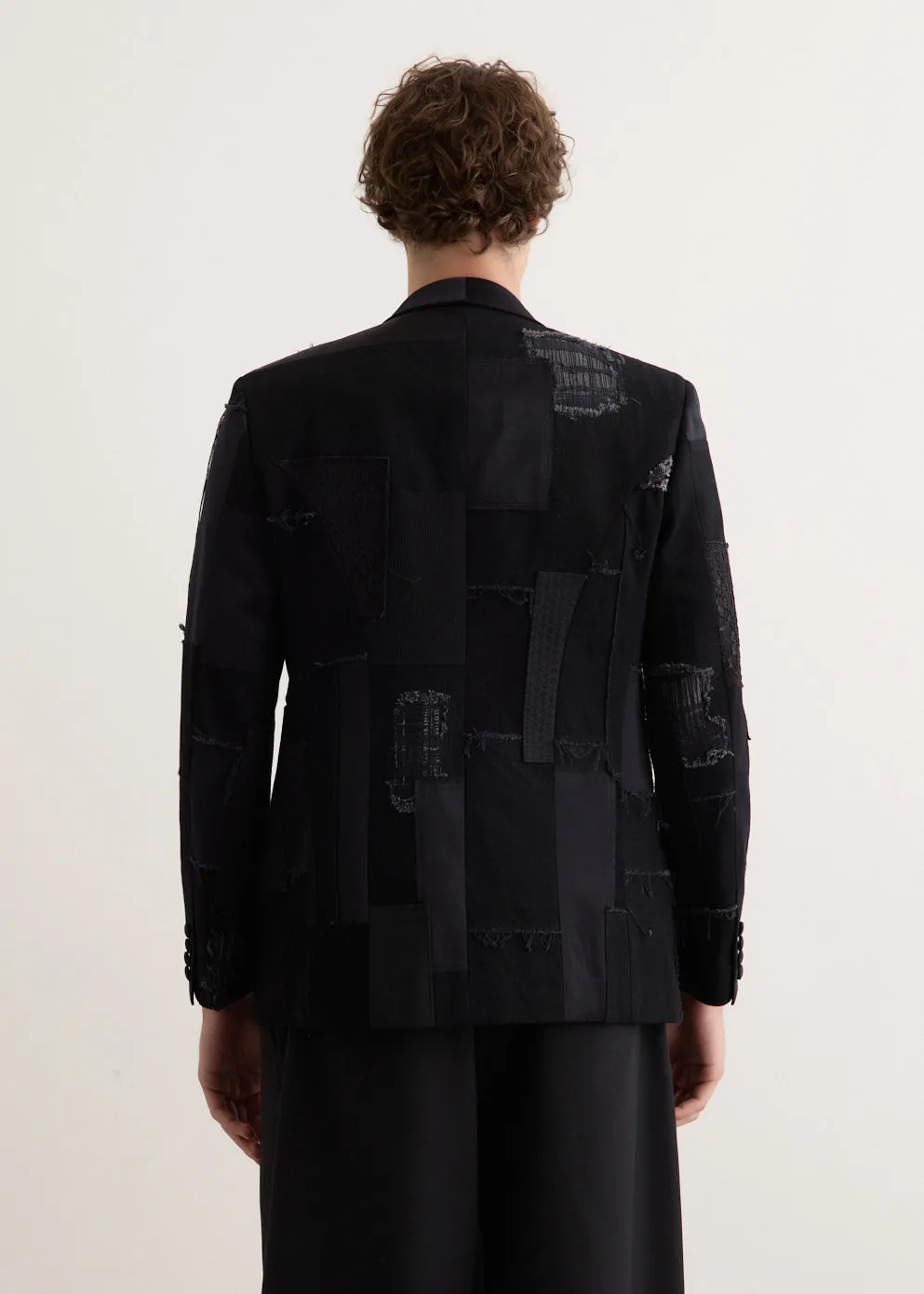 Cotton Denim x Multi Fabrics Patchwork Jacket