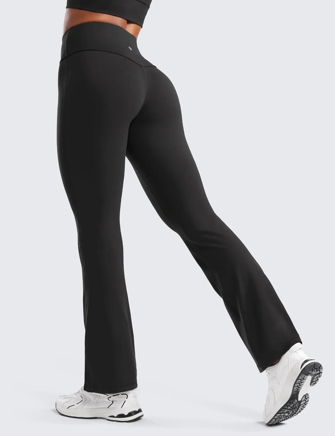 CRZ YOGA Womens Butterluxe High Waist Flare Pants 29" / 30.5" / 32" / 33.5" - Yoga Bootcut Wide Leg with Pocket Lounge