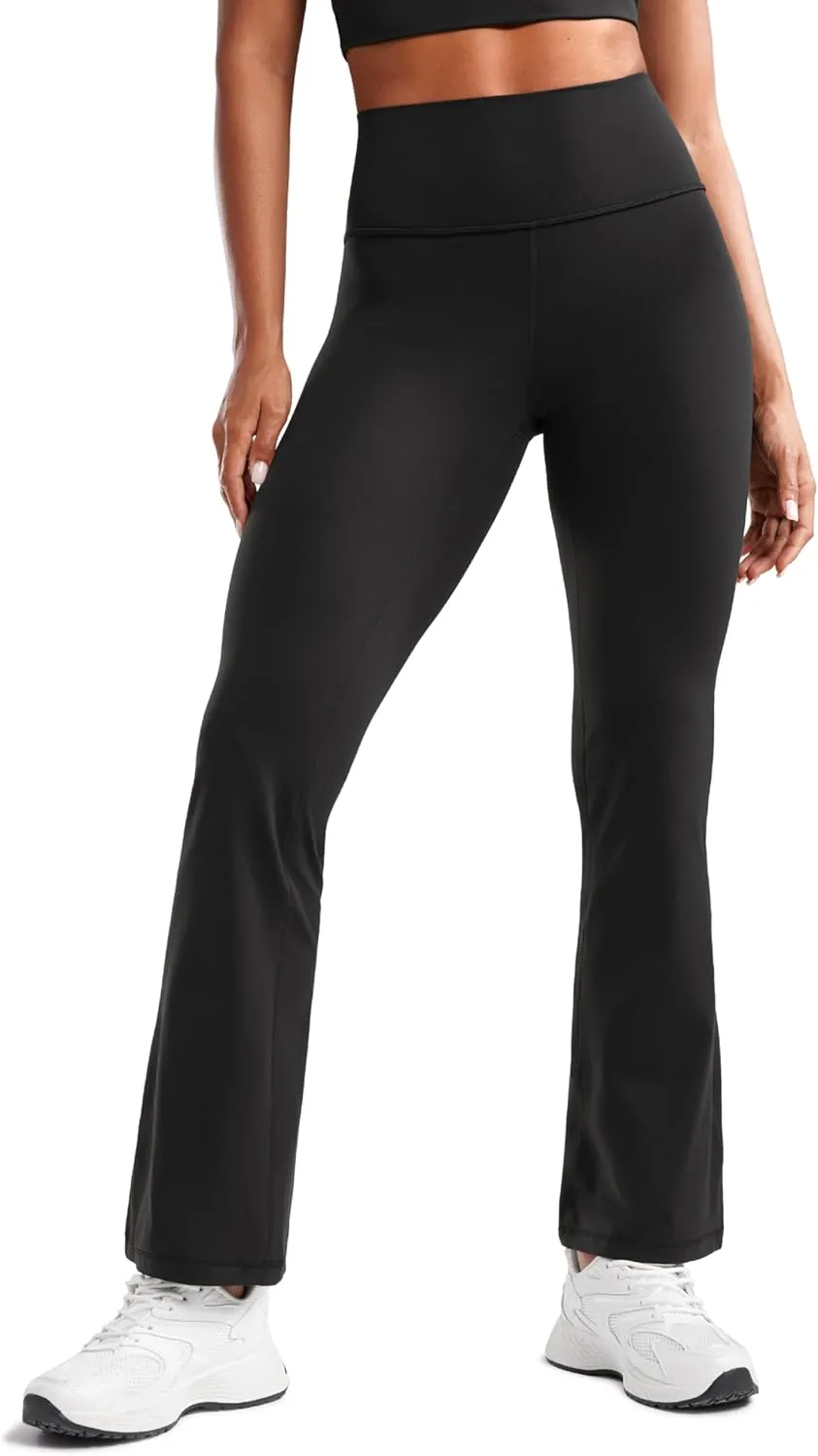 CRZ YOGA Womens Butterluxe High Waist Flare Pants 29" / 30.5" / 32" / 33.5" - Yoga Bootcut Wide Leg with Pocket Lounge