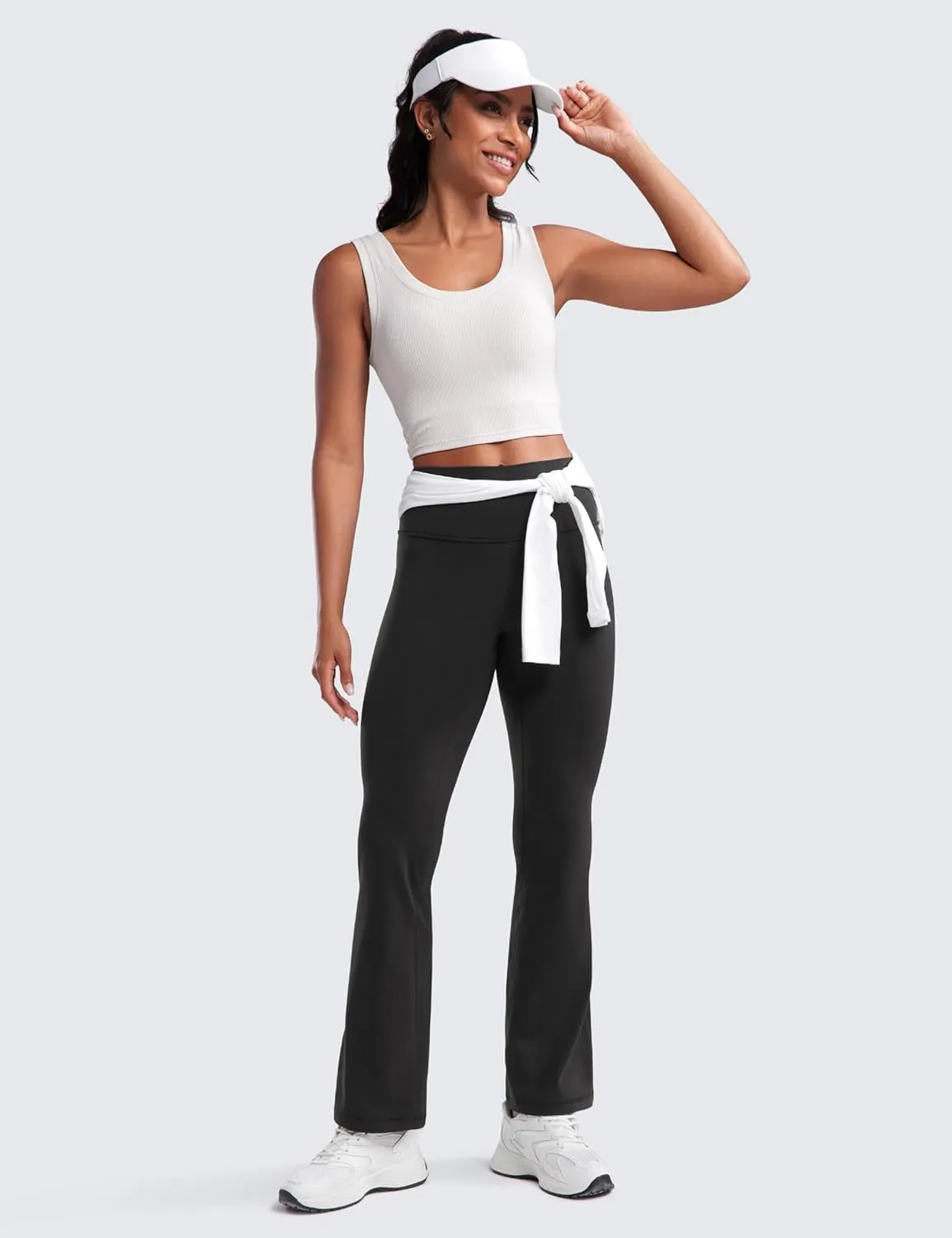 CRZ YOGA Womens Butterluxe High Waist Flare Pants 29" / 30.5" / 32" / 33.5" - Yoga Bootcut Wide Leg with Pocket Lounge