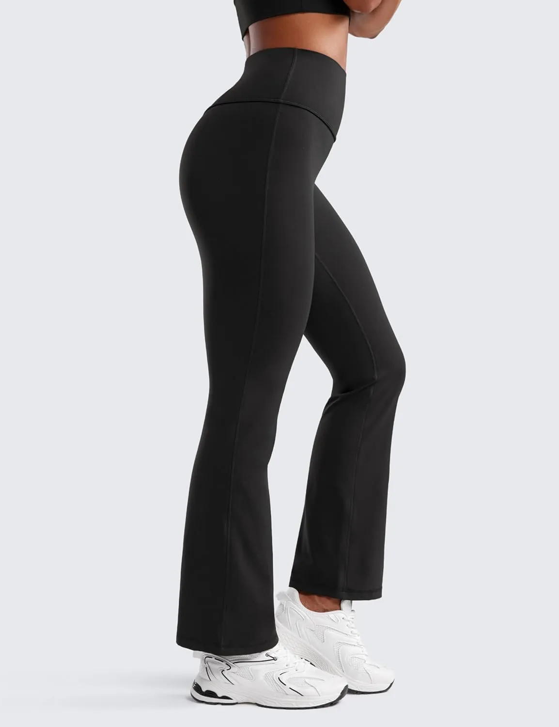 CRZ YOGA Womens Butterluxe High Waist Flare Pants 29" / 30.5" / 32" / 33.5" - Yoga Bootcut Wide Leg with Pocket Lounge