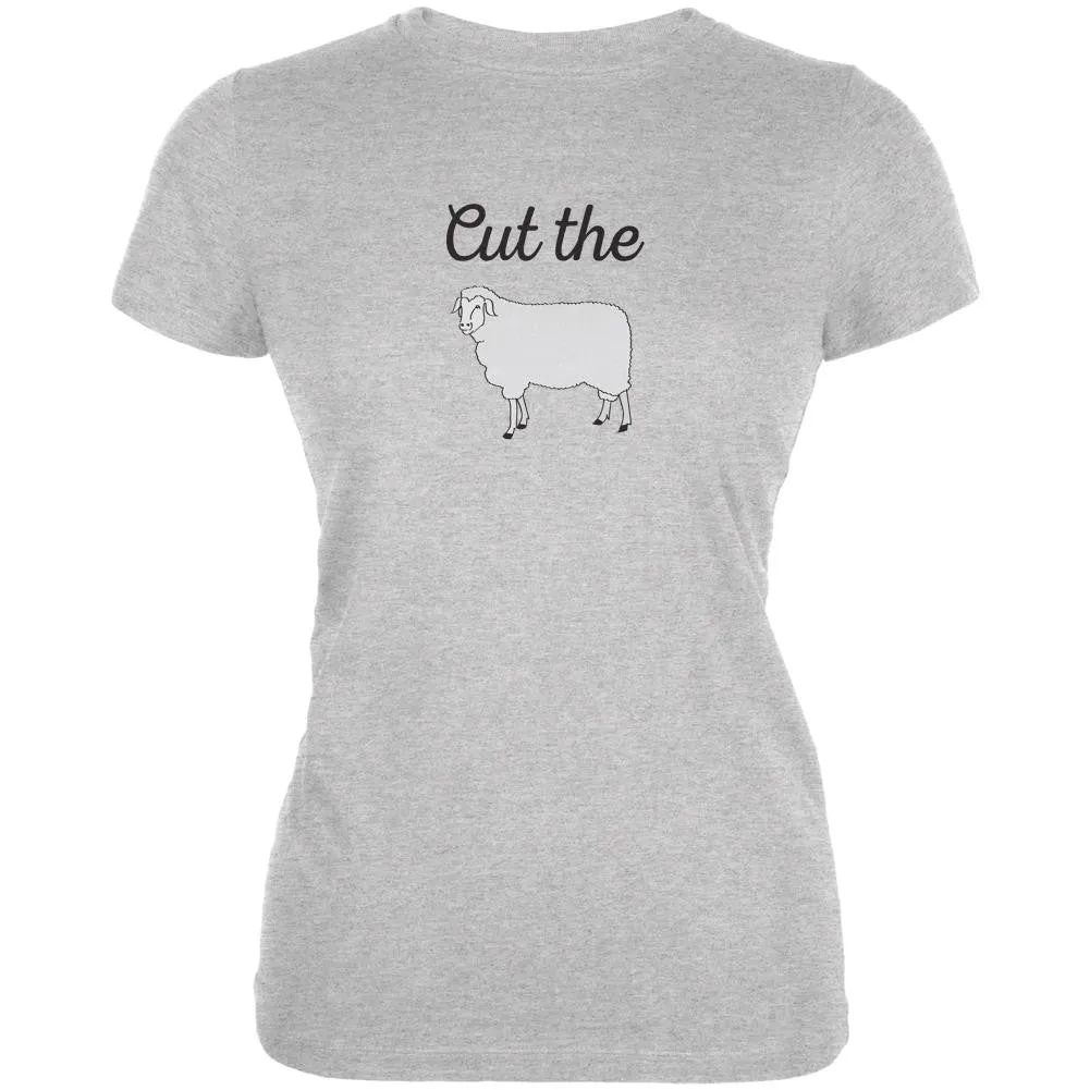 Cut the Sheep Heather Grey Juniors Soft T-Shirt