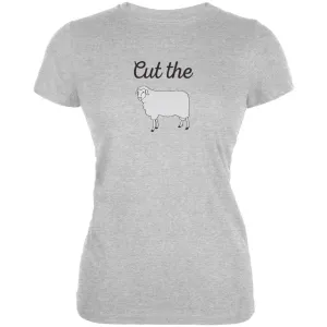 Cut the Sheep Heather Grey Juniors Soft T-Shirt