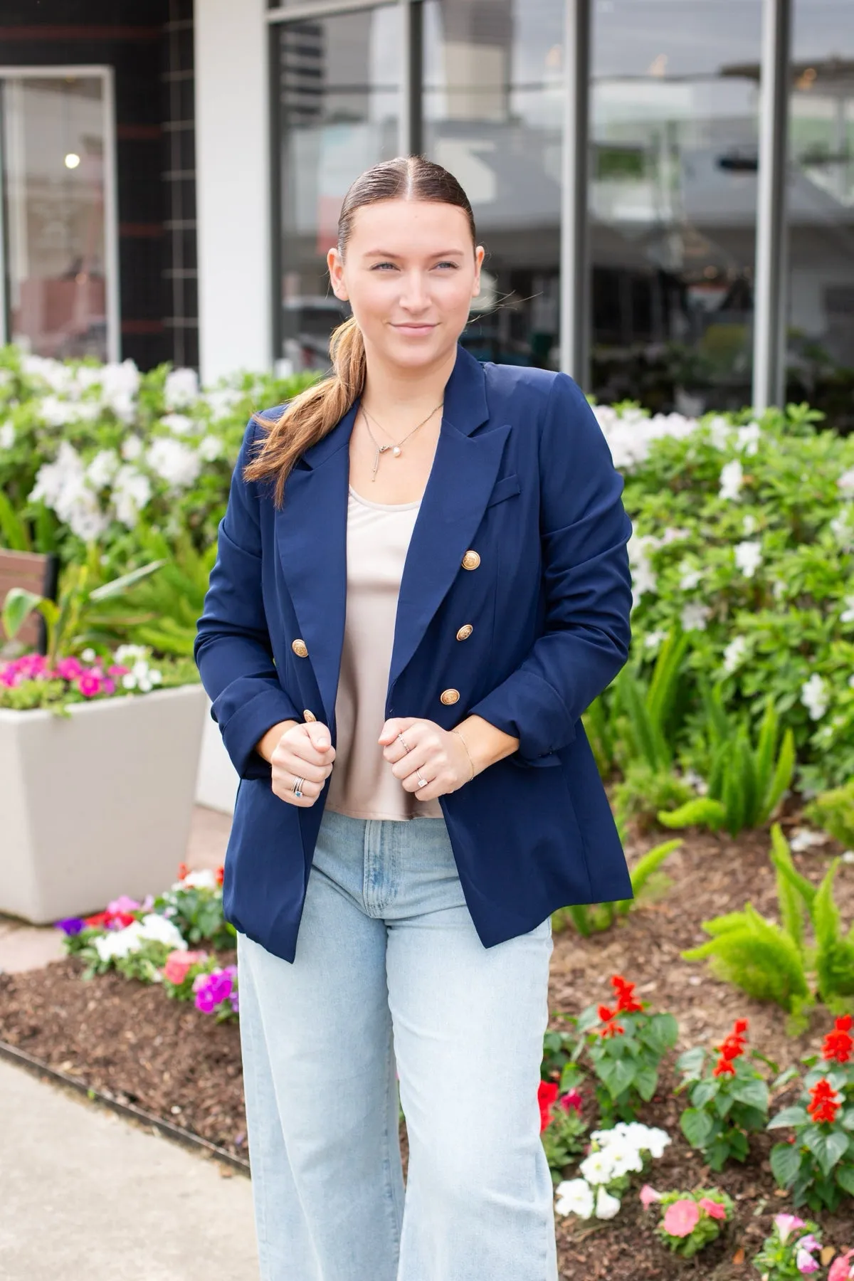 Double Breasted Navy Blazer