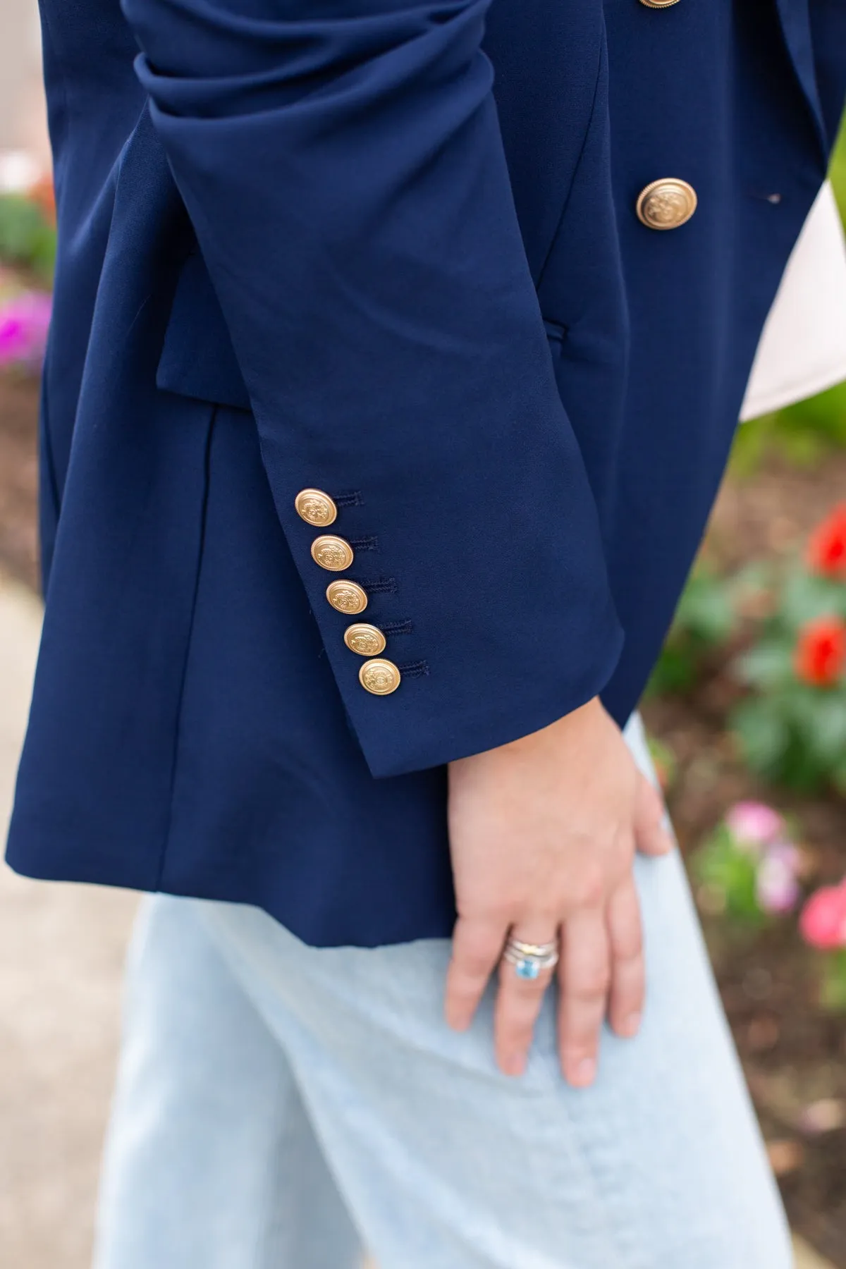 Double Breasted Navy Blazer