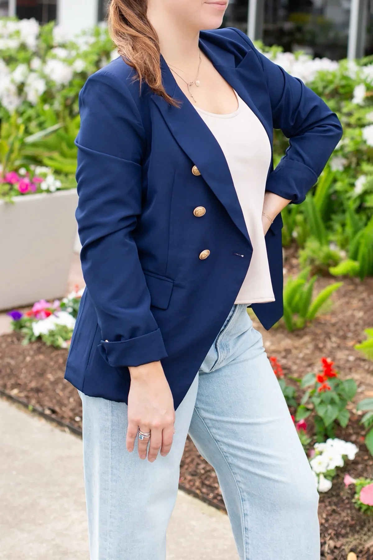 Double Breasted Navy Blazer