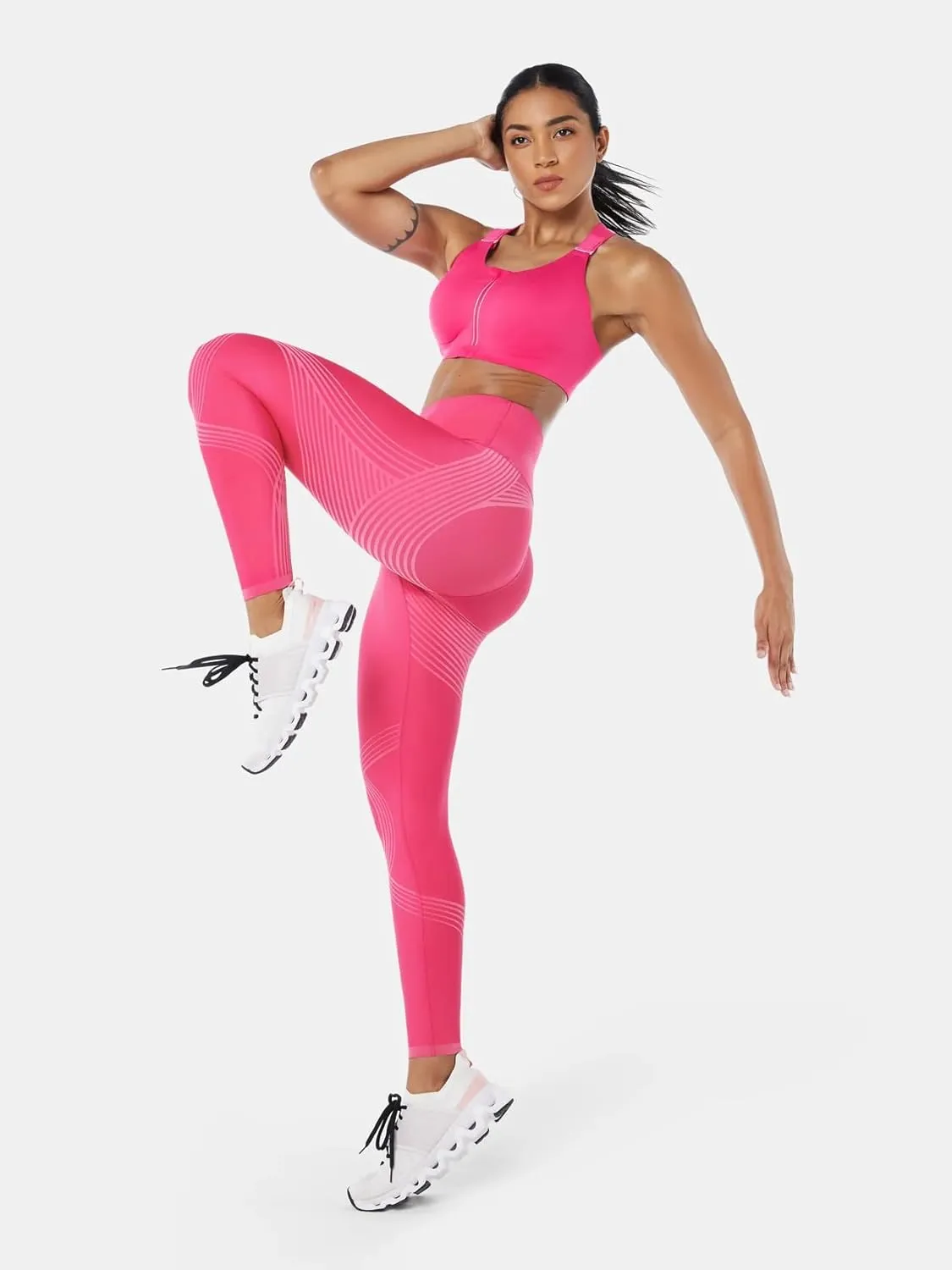 Fanka Compression Body Sculpt Side Pocket Leggings for Women No See Through Reversible Wear High Waisted Yoga Pants Workout