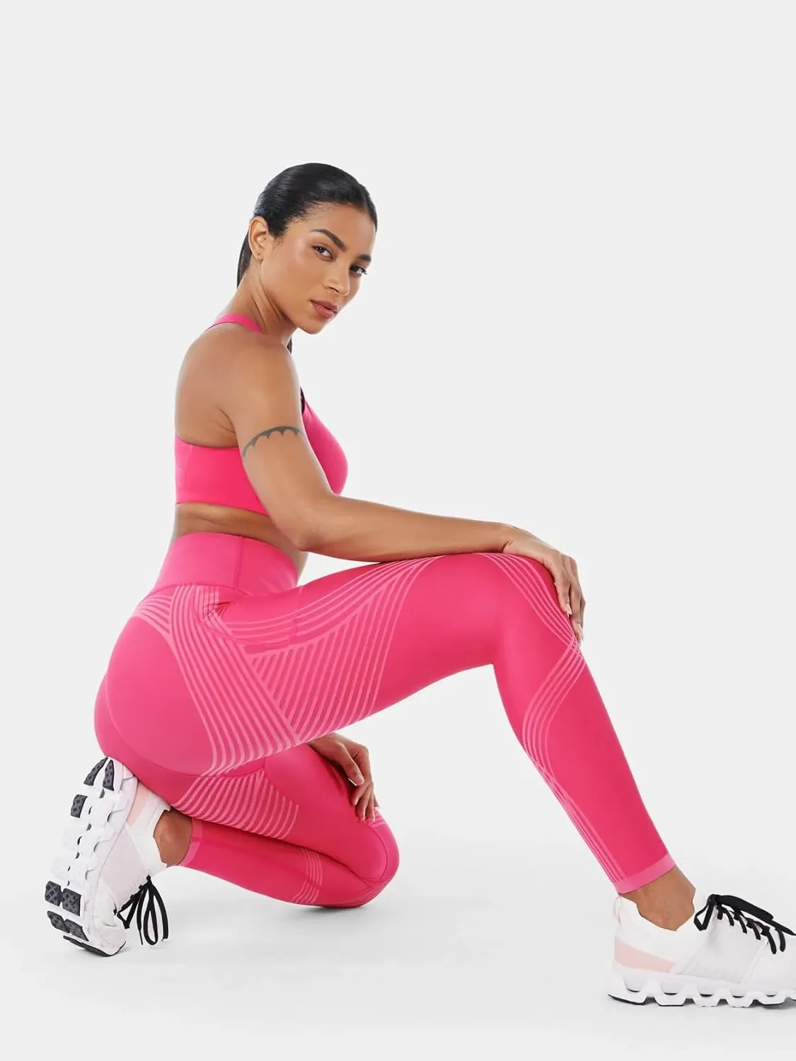 Fanka Compression Body Sculpt Side Pocket Leggings for Women No See Through Reversible Wear High Waisted Yoga Pants Workout