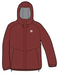 Five Element Recycled Waterproof Jacket - Red Ochre
