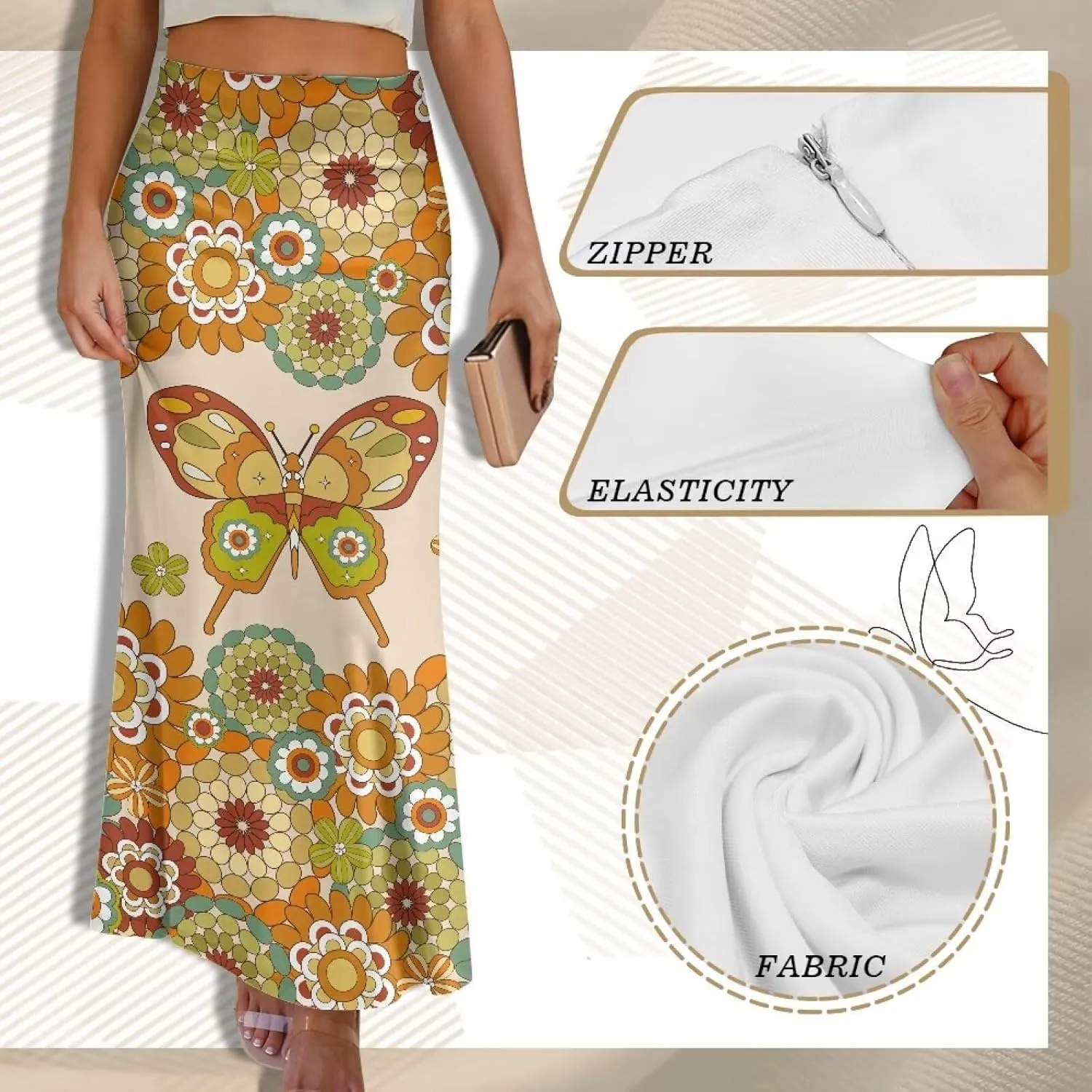 Flared Long Skirts for Women High Waist Maxi Skirts A-Line Ruffle Swing Casual Skirts for Party Holiday Cocktail