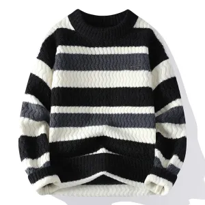 High End Casual Striped Sweater