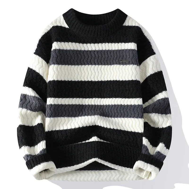 High End Casual Striped Sweater