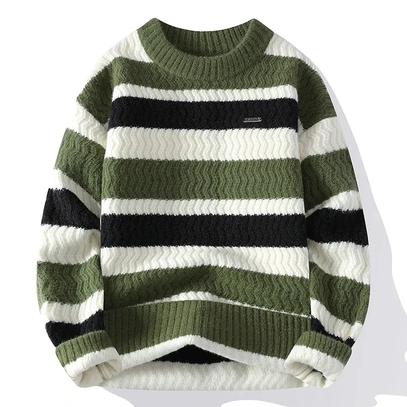 High End Casual Striped Sweater