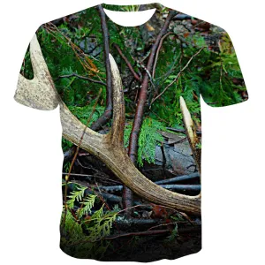Hunting T-shirt Men Jungle Tshirts Cool Deer T shirts Funny Shooter Shirt Print Camouflage Tshirts Novelty