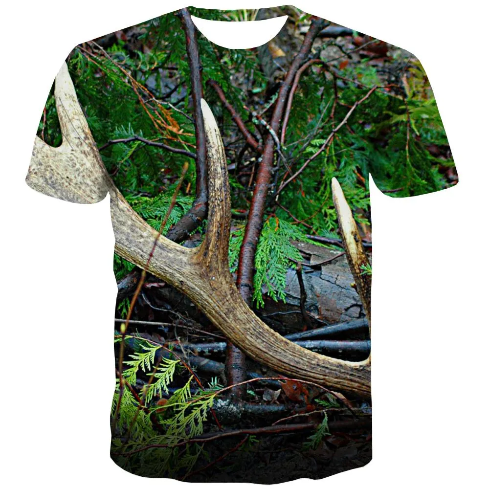 Hunting T-shirt Men Jungle Tshirts Cool Deer T shirts Funny Shooter Shirt Print Camouflage Tshirts Novelty
