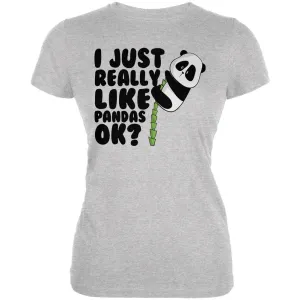 I Just Really Like Pandas Cute Juniors Soft T Shirt