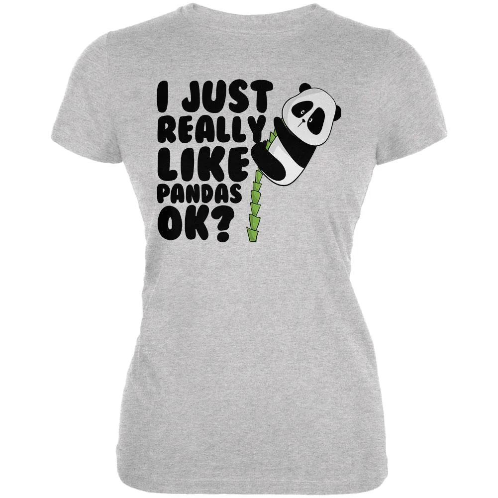 I Just Really Like Pandas Cute Juniors Soft T Shirt