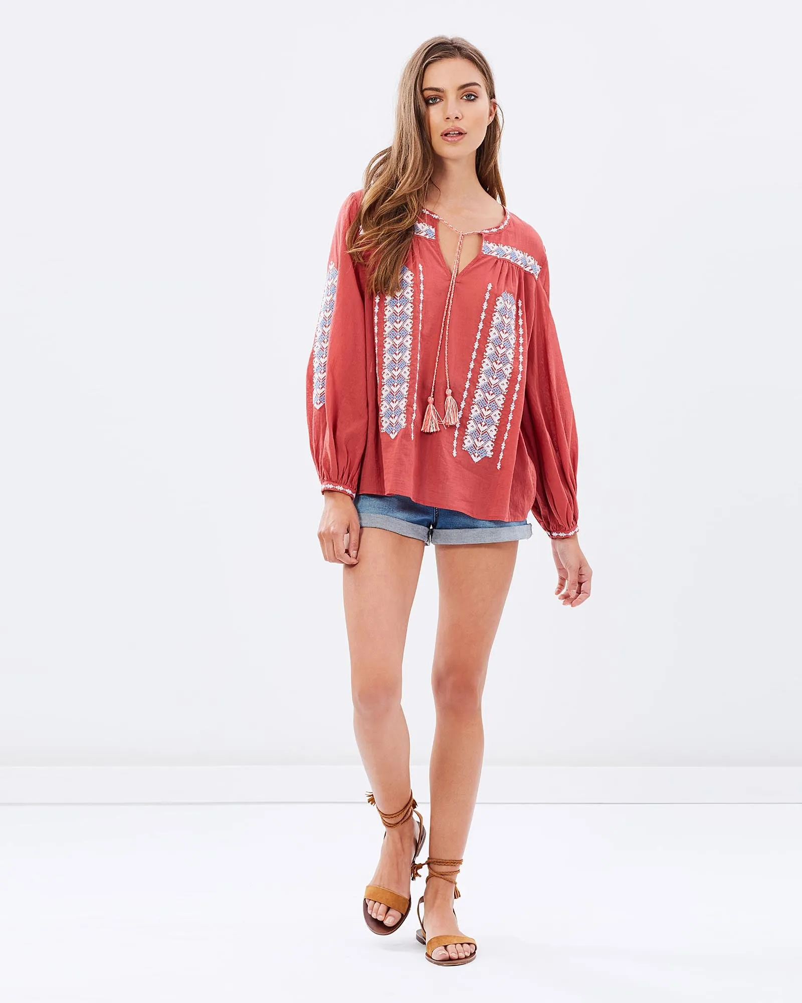 Jag Freedom Embroidered Blouse