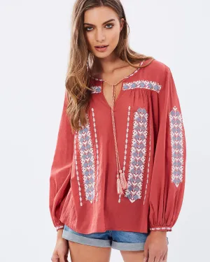 Jag Freedom Embroidered Blouse