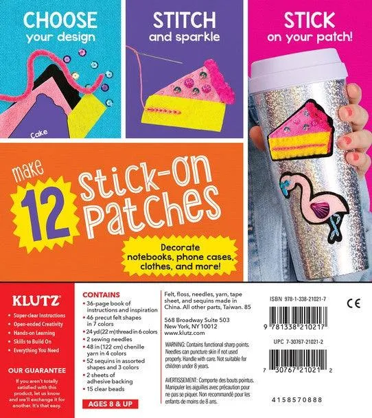 KLUTZ - Make Your Own - STICK-ON PATCHES (Book and Craft Kit)