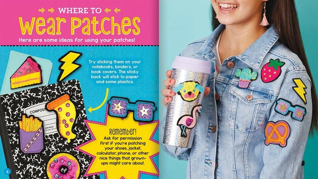 KLUTZ - Make Your Own - STICK-ON PATCHES (Book and Craft Kit)