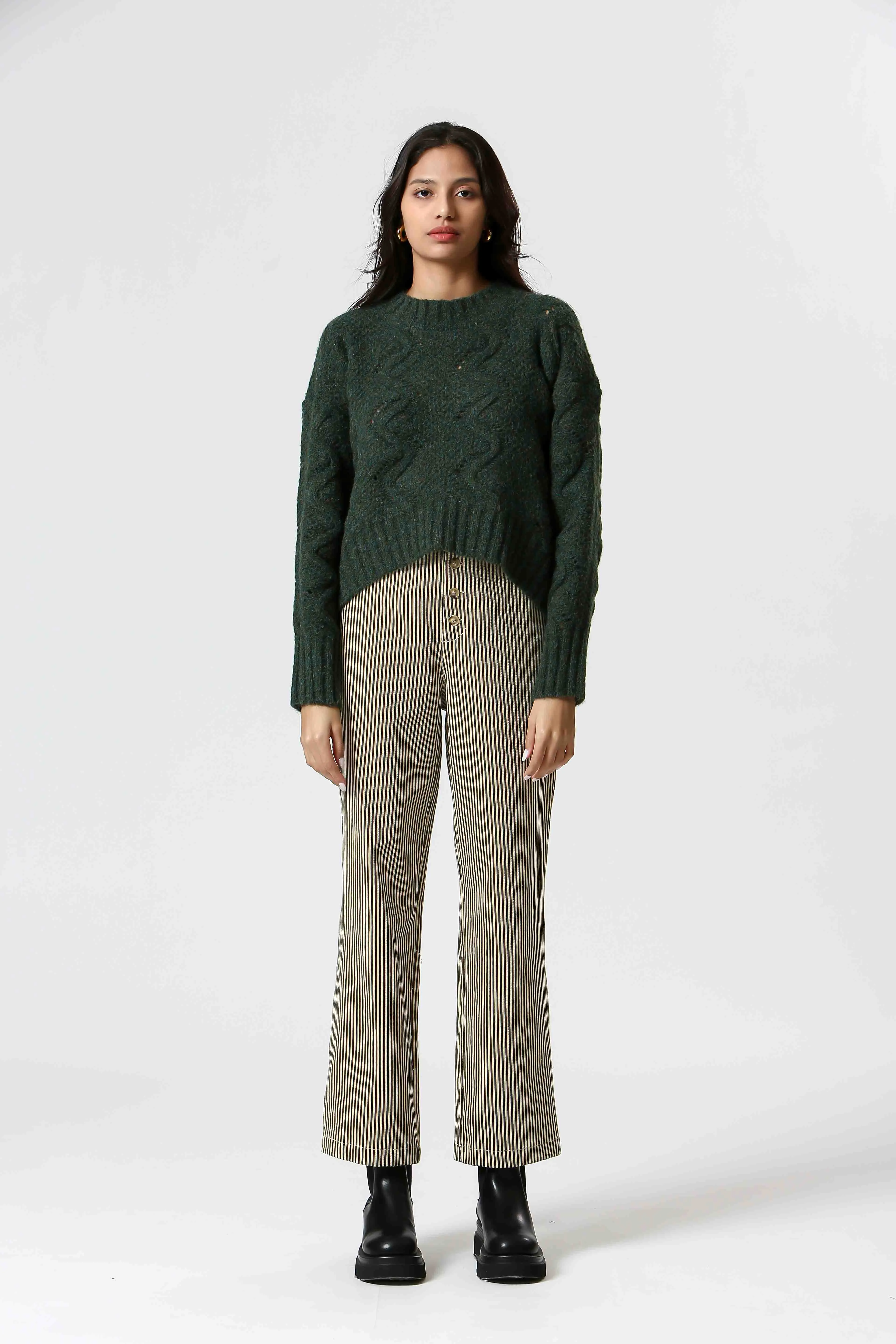 Korner Knit Sweater - Green