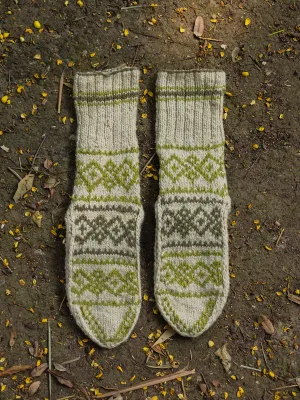 Lahauli Knit Socks Green
