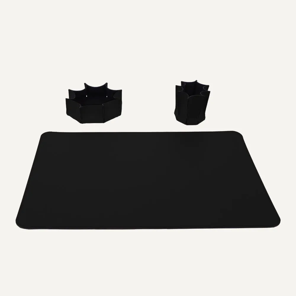 limac design leilux set of desk accessories in leather