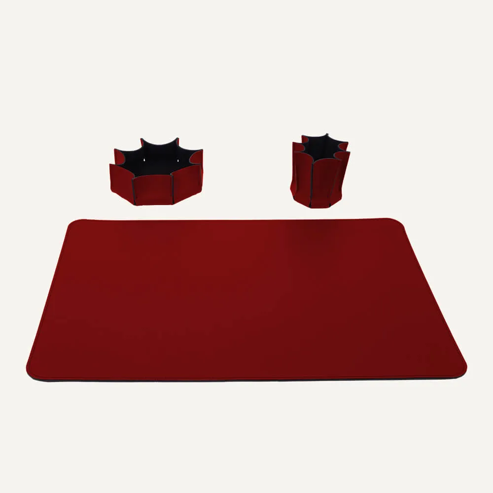 limac design leilux set of desk accessories in leather
