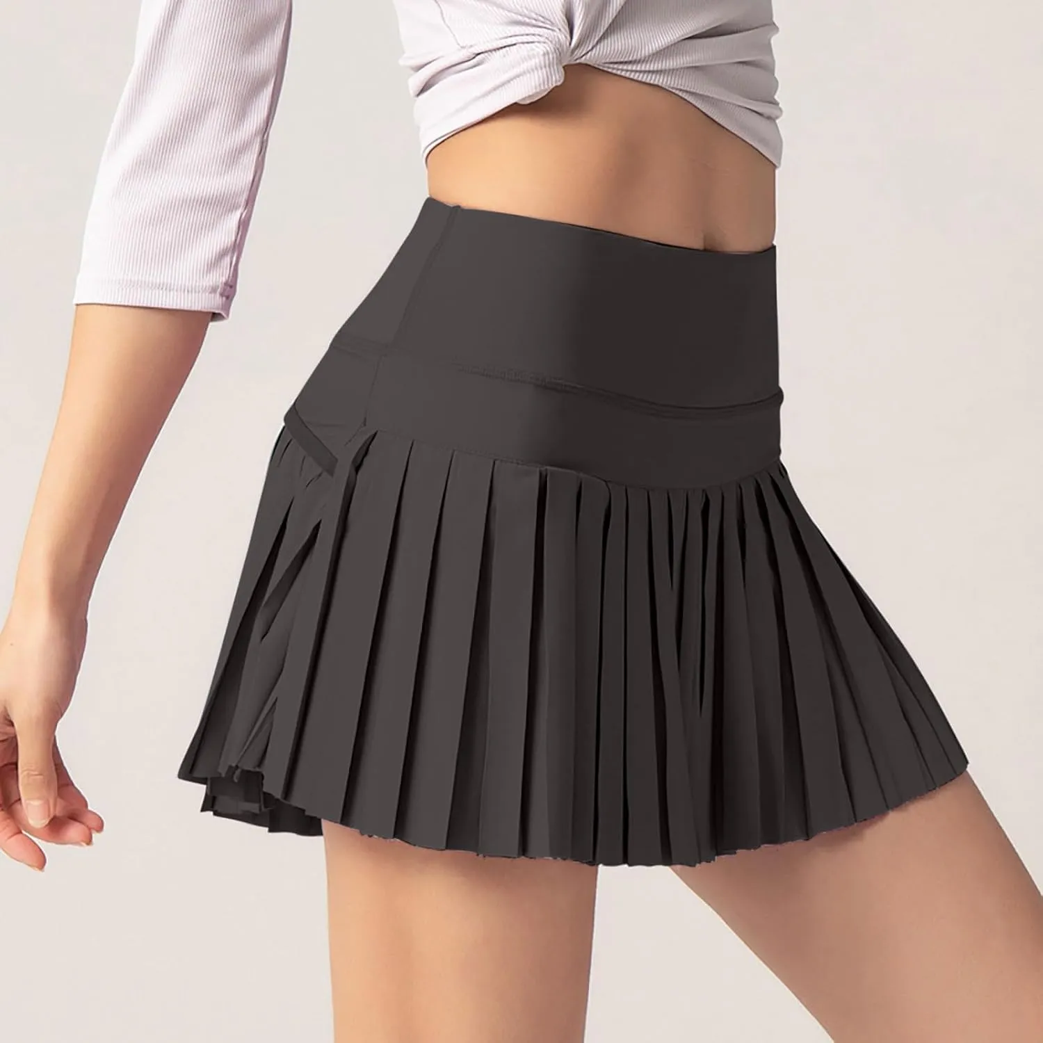 Mini Skorts for Women Trendy Pleated Flowy Workout Summer High Waisted Skirts Cute Skater Tennis Skirt Sport Dress