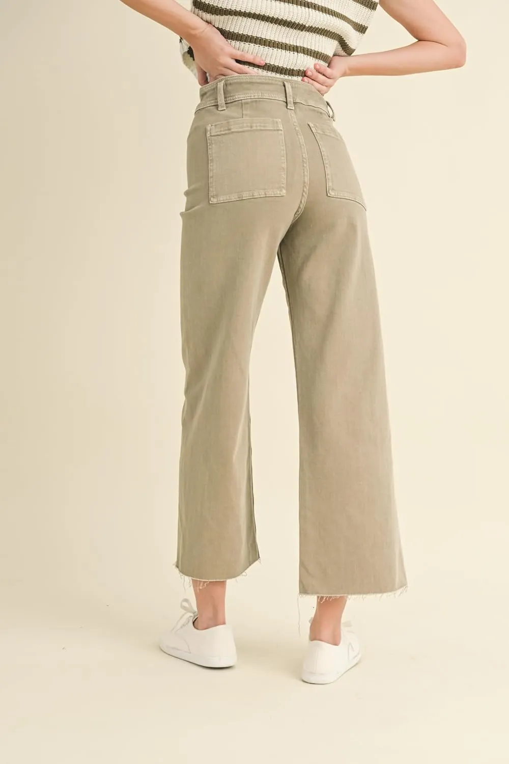 Miou Muse - Straight Wide Leg Denim Pants - MMP623