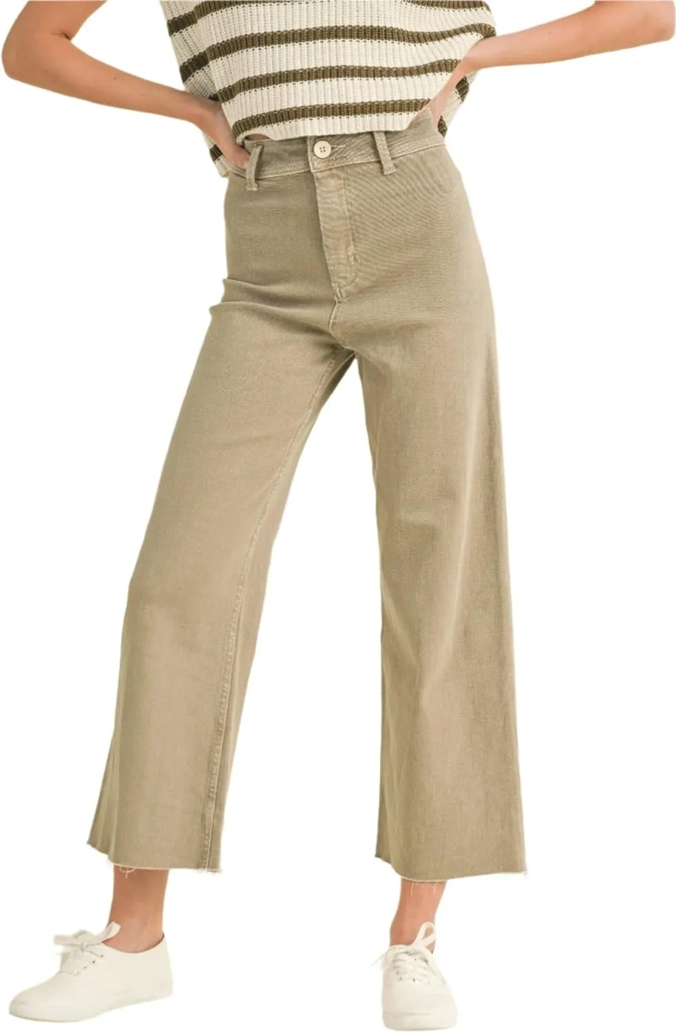 Miou Muse - Straight Wide Leg Denim Pants - MMP623