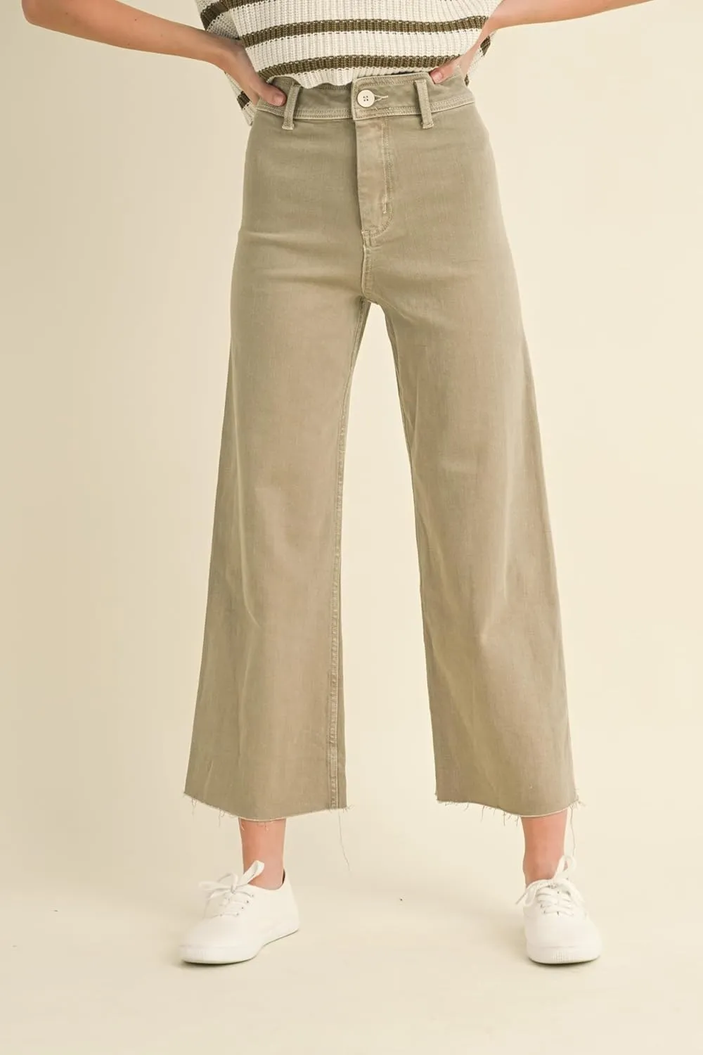 Miou Muse - Straight Wide Leg Denim Pants - MMP623