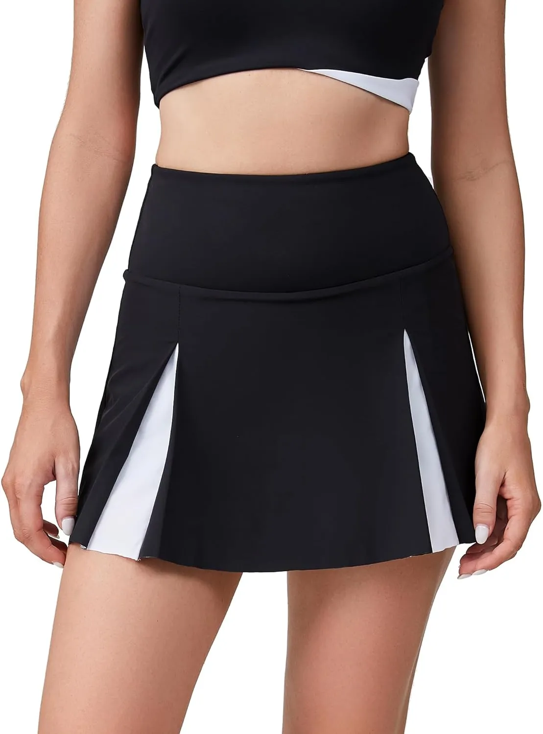 Move With You Pleated Tennis Skirt with Pockets Athletic Golf Skorts for Women Casual Workout Built-in Shorts