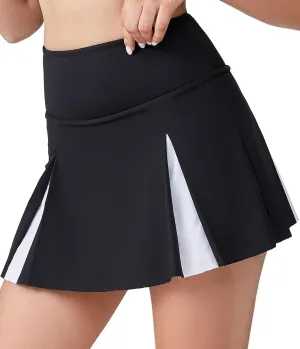 Move With You Pleated Tennis Skirt with Pockets Athletic Golf Skorts for Women Casual Workout Built-in Shorts