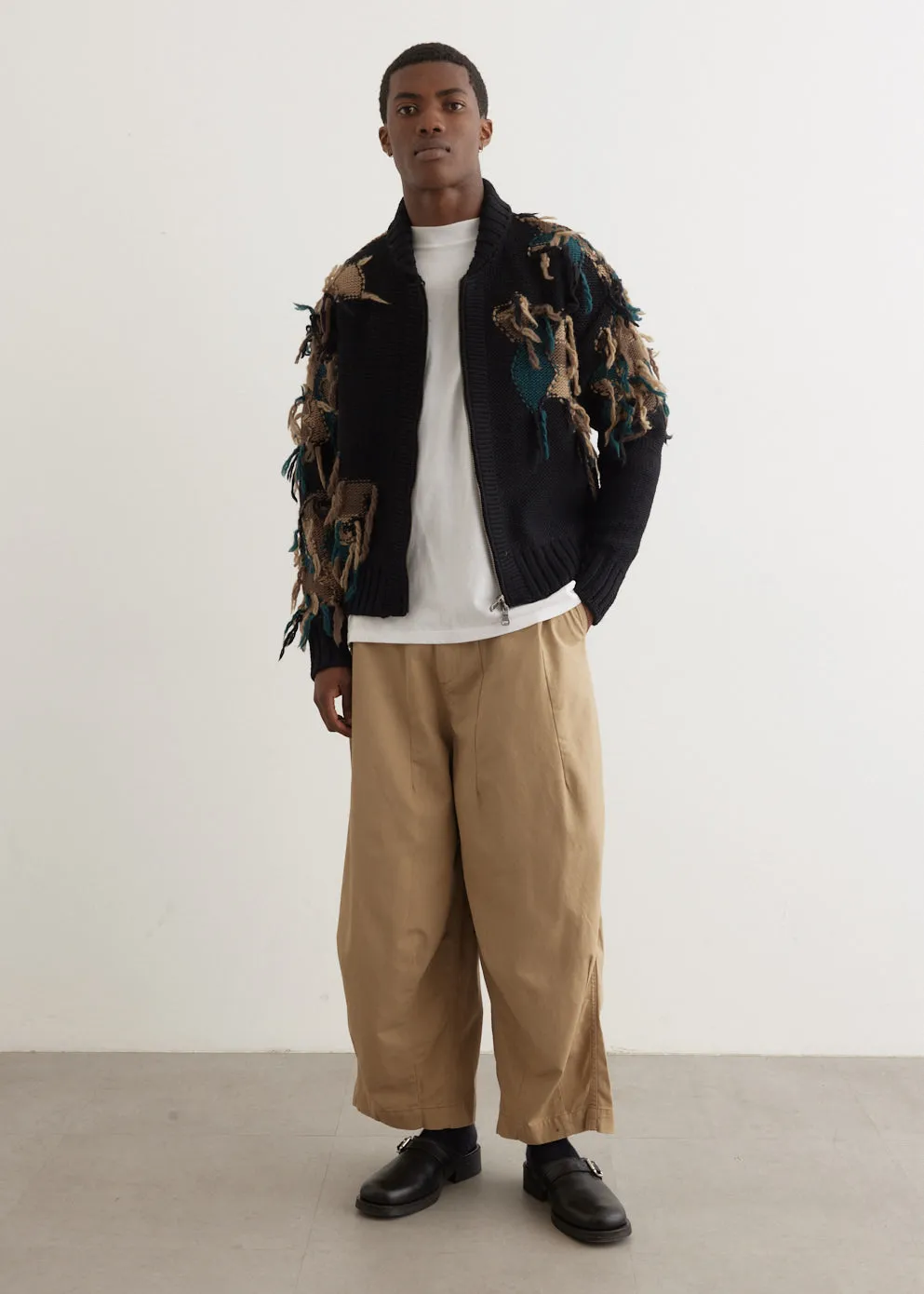 New Camouflage Zip-Up Cardigan