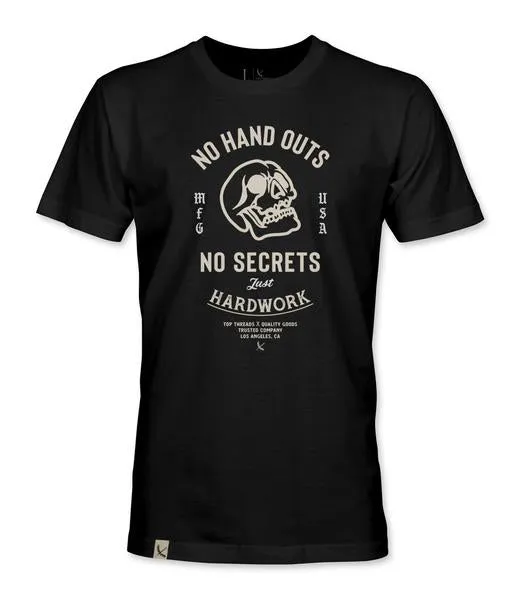 No Hand Outs Tee - Black (NEW FIT)
