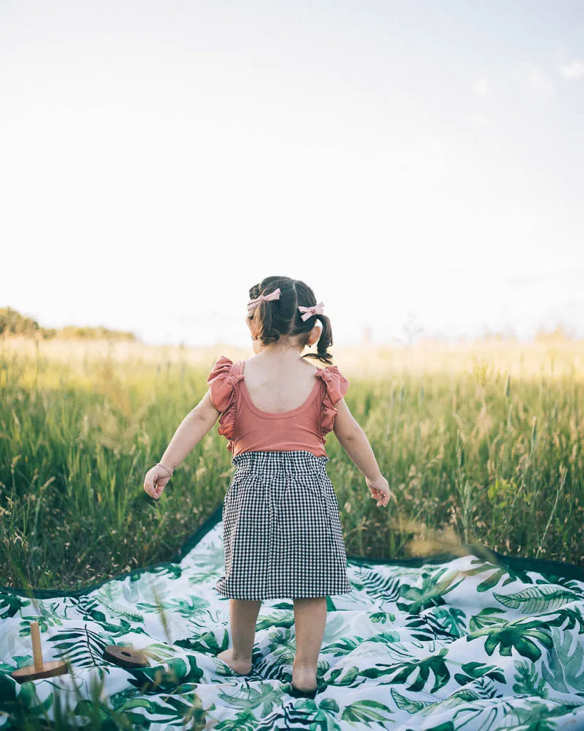 Outdoor Blanket 5'x5' - Tropical Leaf by Little Unicorn