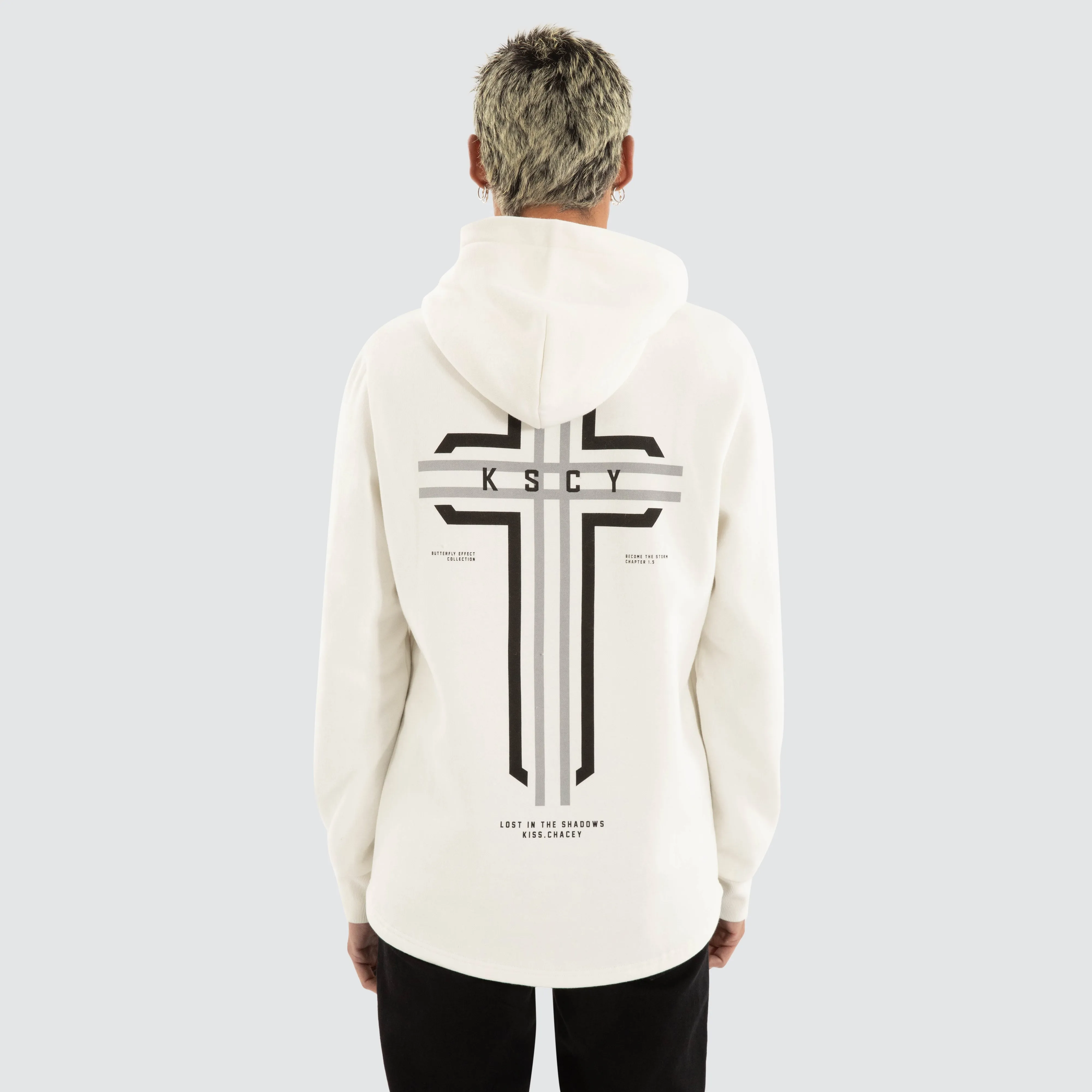 Outpost Dual Curved Hoodie Blanc de Blanc