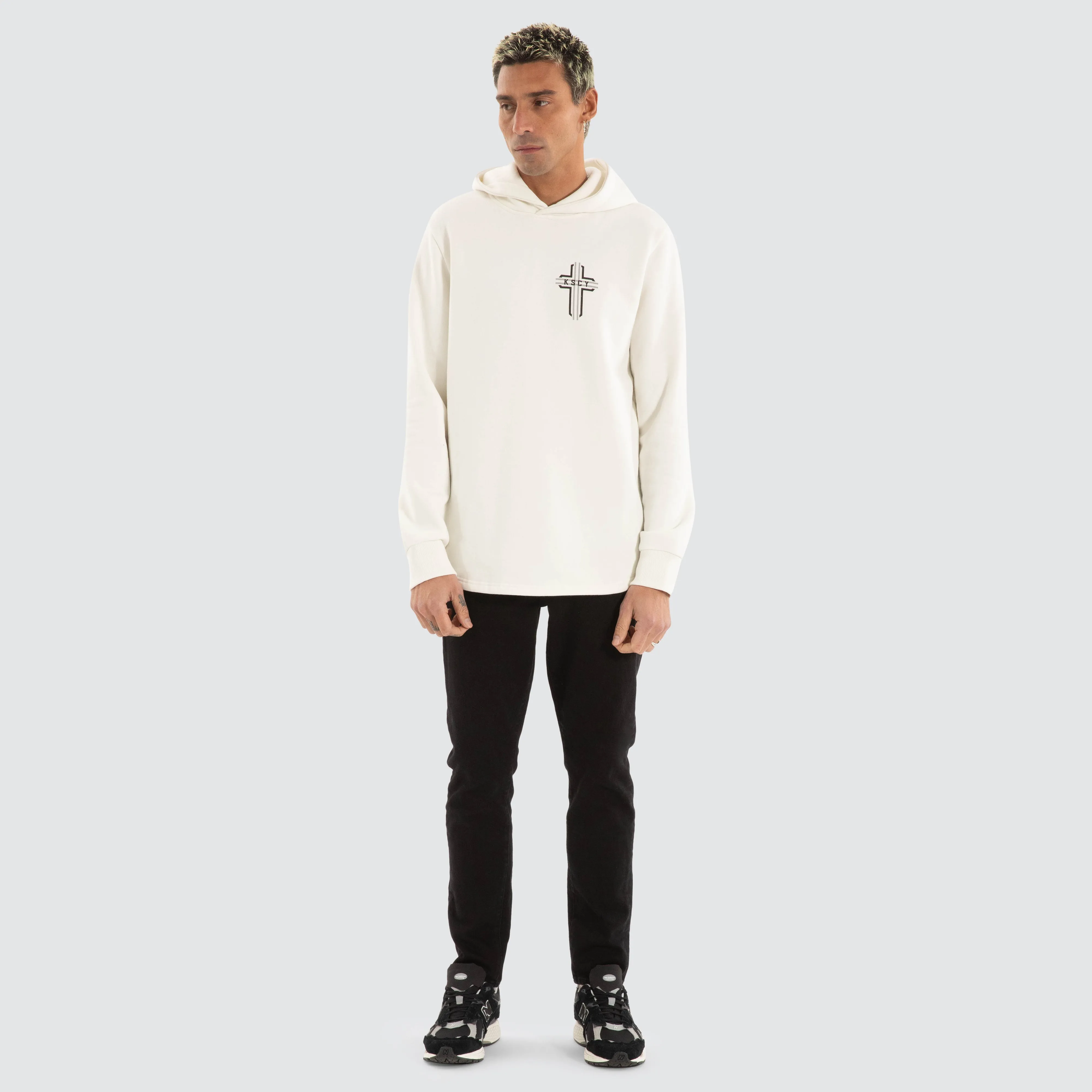 Outpost Dual Curved Hoodie Blanc de Blanc